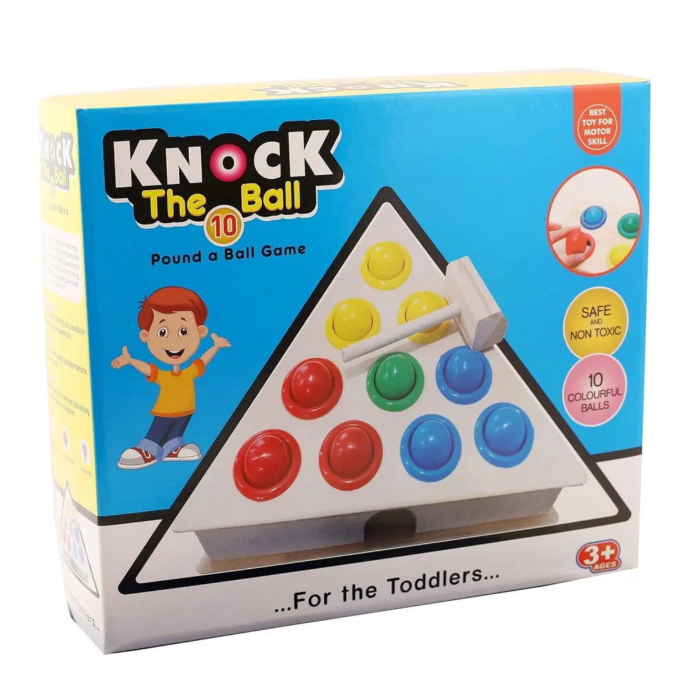 Triangle Wooden Knock The Ball Game - Image 3