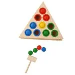 Triangle Wooden Knock The Ball Game - Image 4