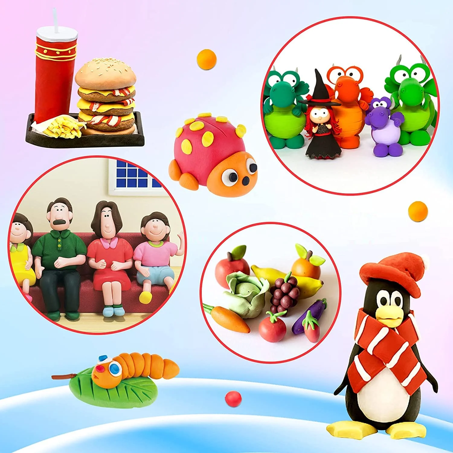 Air Dry Foam Clay (12 Pcs) - Fun, Colorful & Easy-Dry Clay for Kids! - Image 7