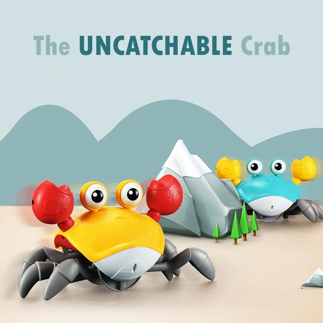 Crawling Crab Baby Toy with Music, LED Lights & USB Rechargeable Battery - Image 4