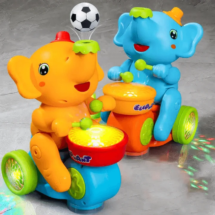 Interactive Elephant Toy – Lights, Sounds & Magical Levitation | 12m+ | Requires 3 AA Batteries | Comes with 2 Balls - Image 2