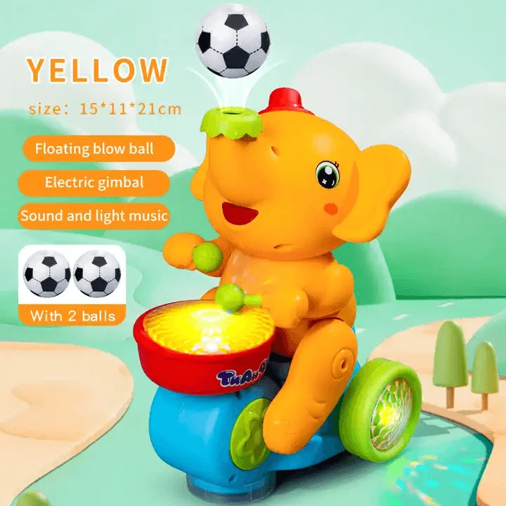 Interactive Elephant Toy – Lights, Sounds & Magical Levitation | 12m+ | Requires 3 AA Batteries | Comes with 2 Balls - Image 4