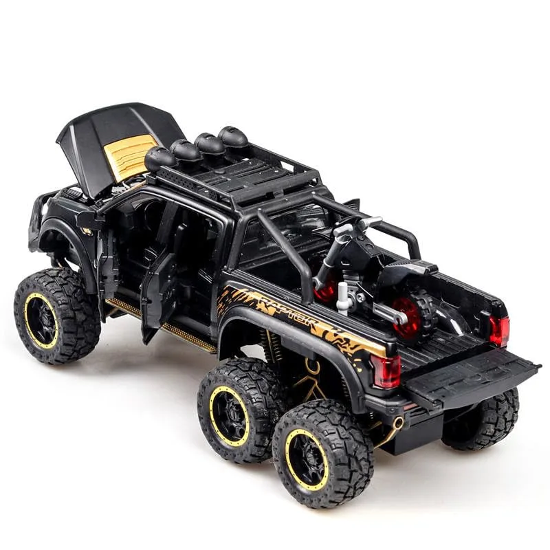 Diecast 1:28 Scale Big Ford Raptor F150 Model Car - Image 7