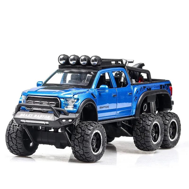 Diecast 1:28 Scale Big Ford Raptor F150 Model Car - Image 2