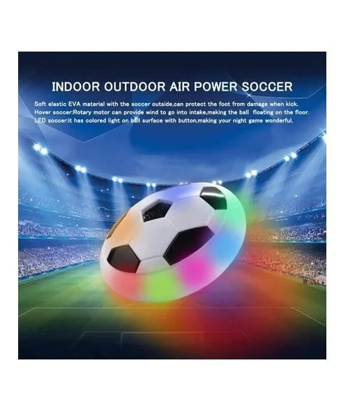 Floating Hover Football – Colorful Flashing Light Toy with Type-C Charging | Indoor Air Soccer Game for Kids - Image 2