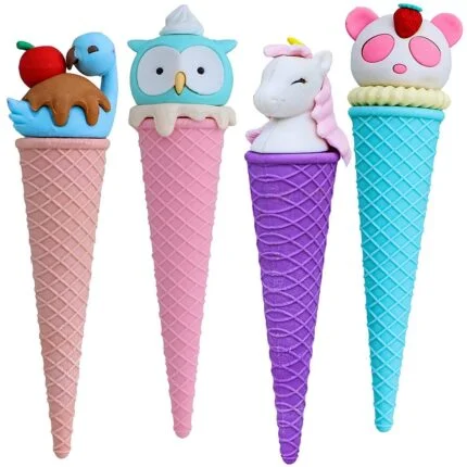 quirky eraser in ice cream cone shape