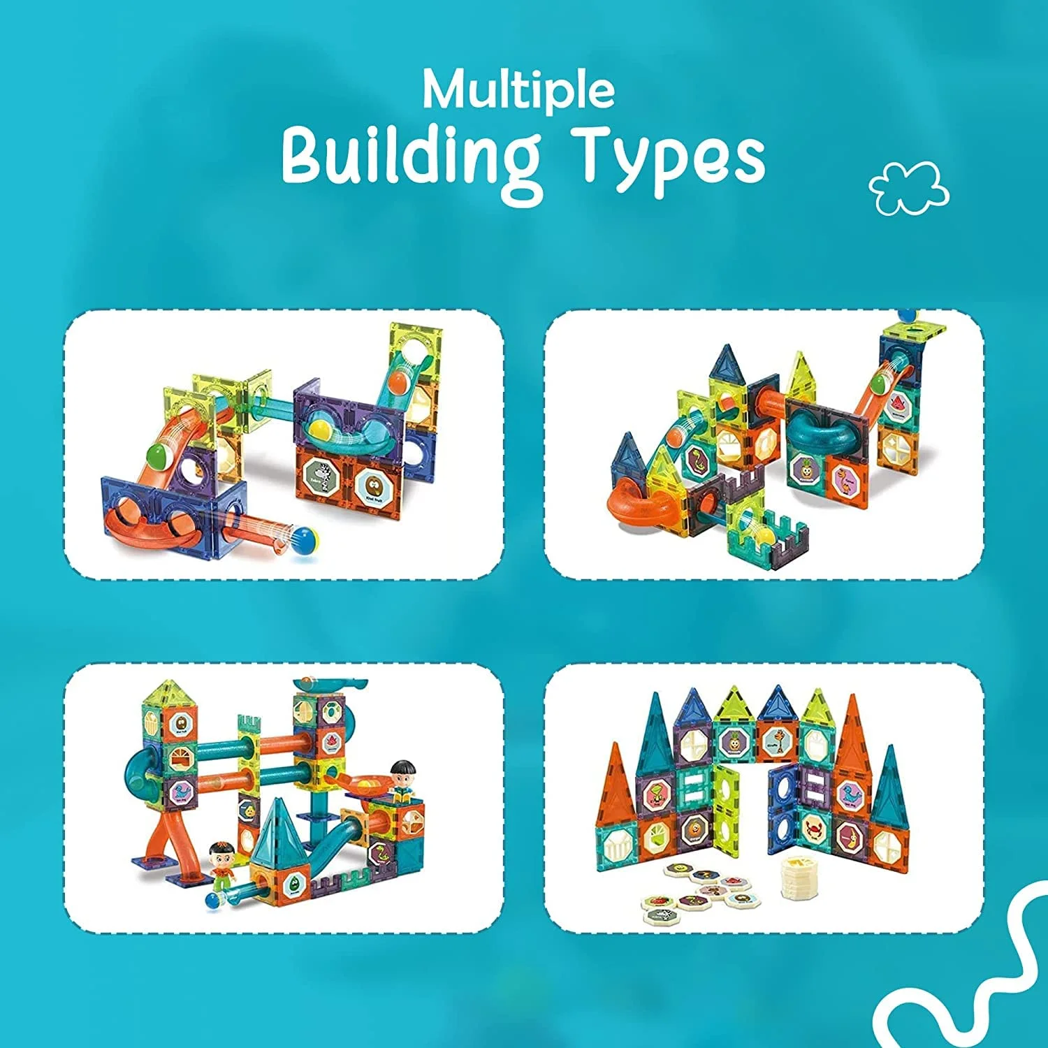 150 Pcs 3D Light Magnetic Building Blocks & Marble Run Track | STEM Toy | Age 3+ - Image 8