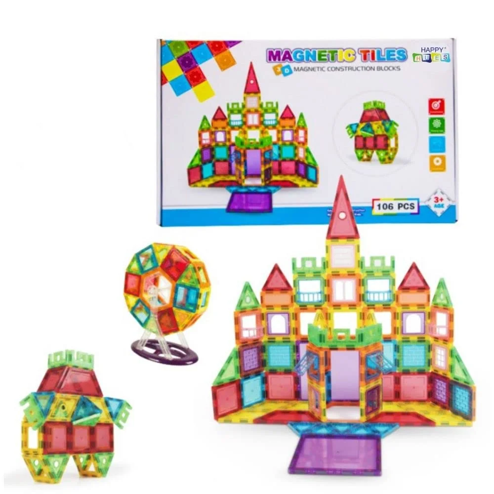 magnetic tile blocks 106pcs1 STEM Educational Toy: Building Bright Minds