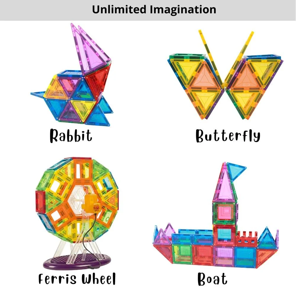106 Pieces Magnetic Tile Building Blocks - Image 3