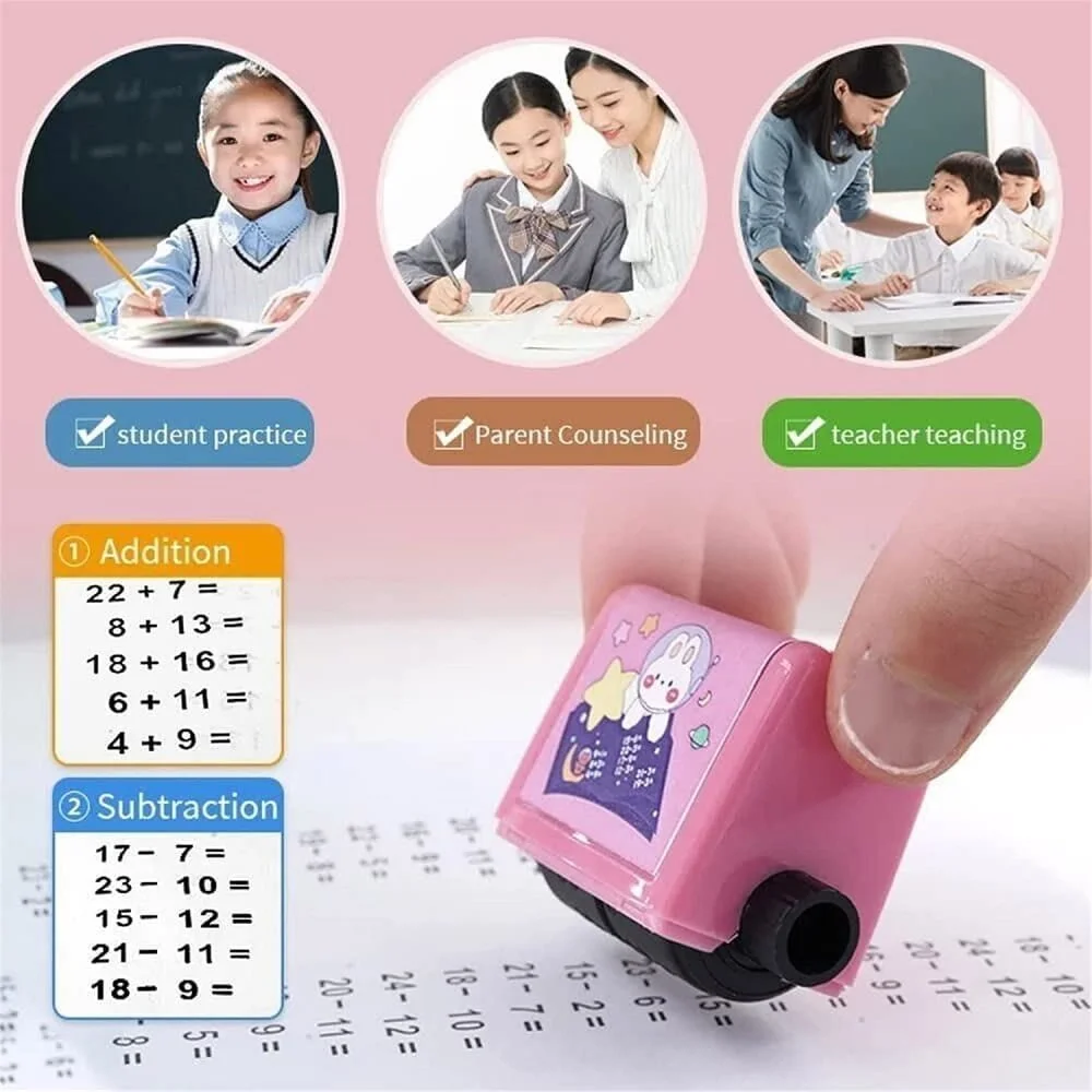 Digital Teaching Roller Stamp: Fun and Educational Math Tool (Pack of 2) - Image 3