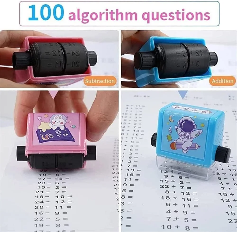 Digital Teaching Roller Stamp: Fun and Educational Math Tool (Pack of 2) - Image 2