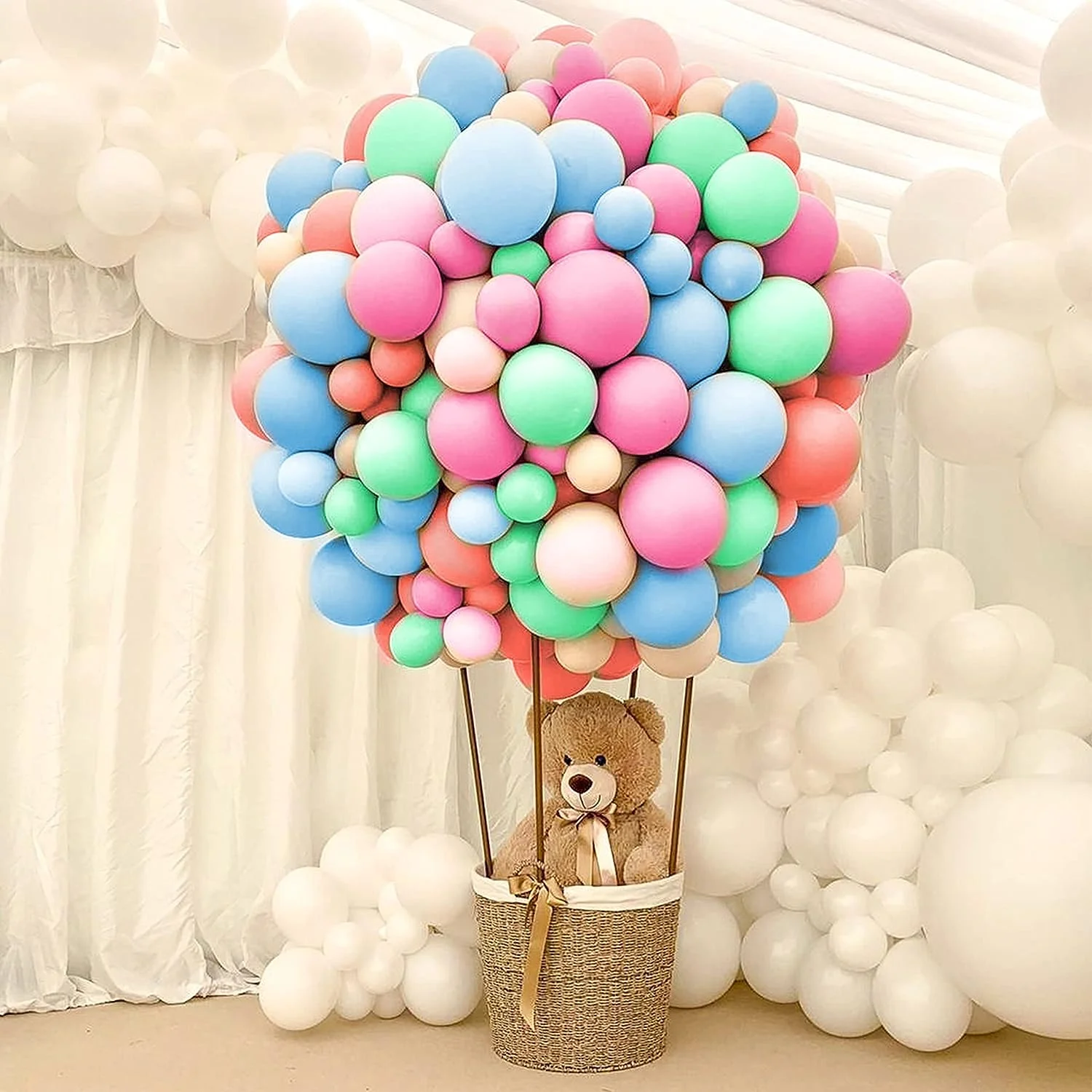 Multicolor Pastel Balloons Pack of 50 - Image 3