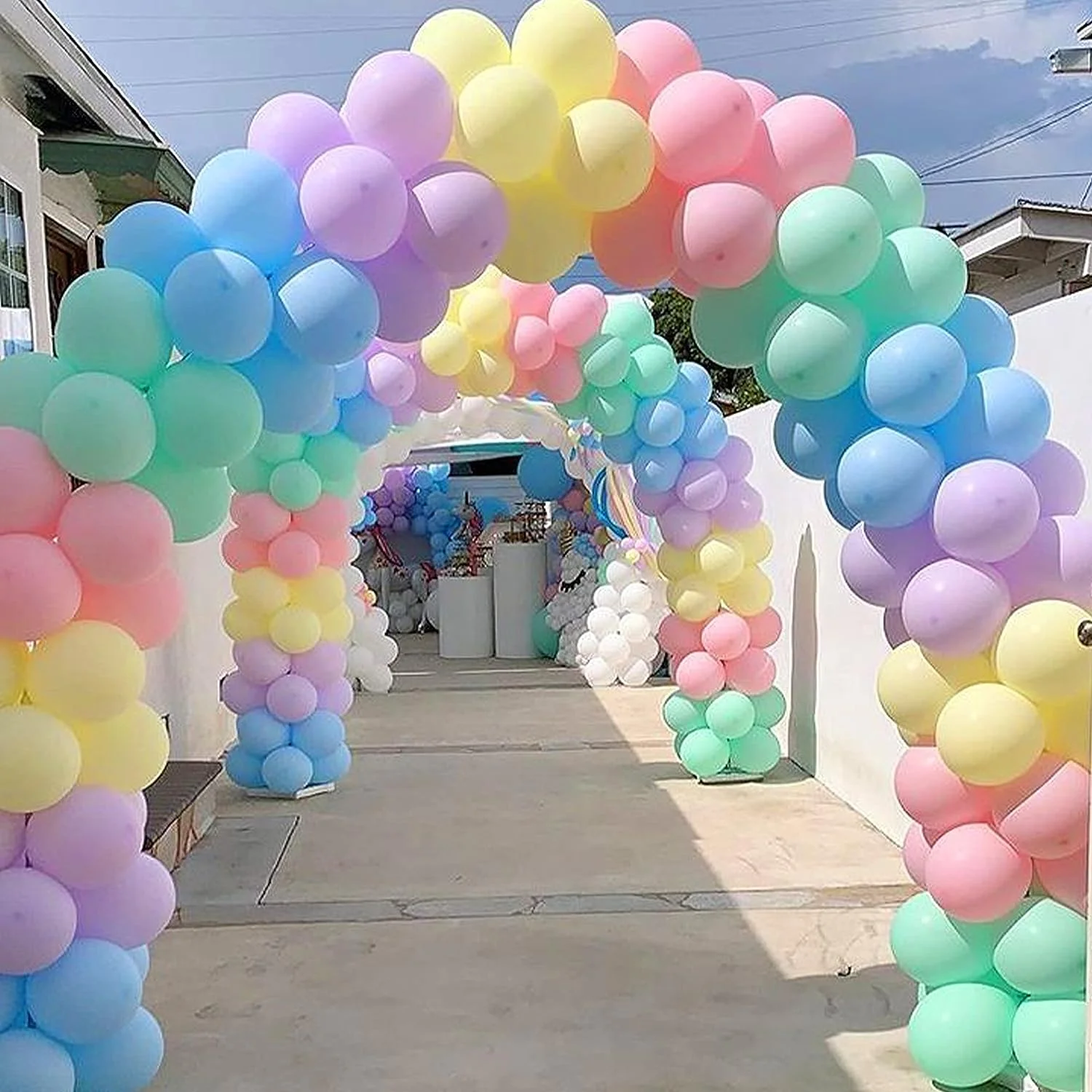 Multicolor Pastel Balloons Pack of 50 - Image 4
