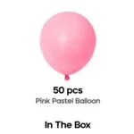 Pink Pastel Balloons Pack of 50 - Image 2