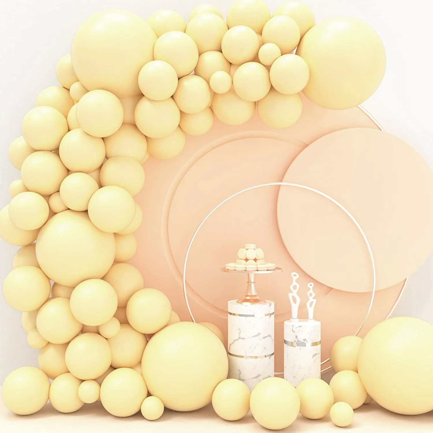 yellow pastel balloons pack of 50 buy now at shopbefikar