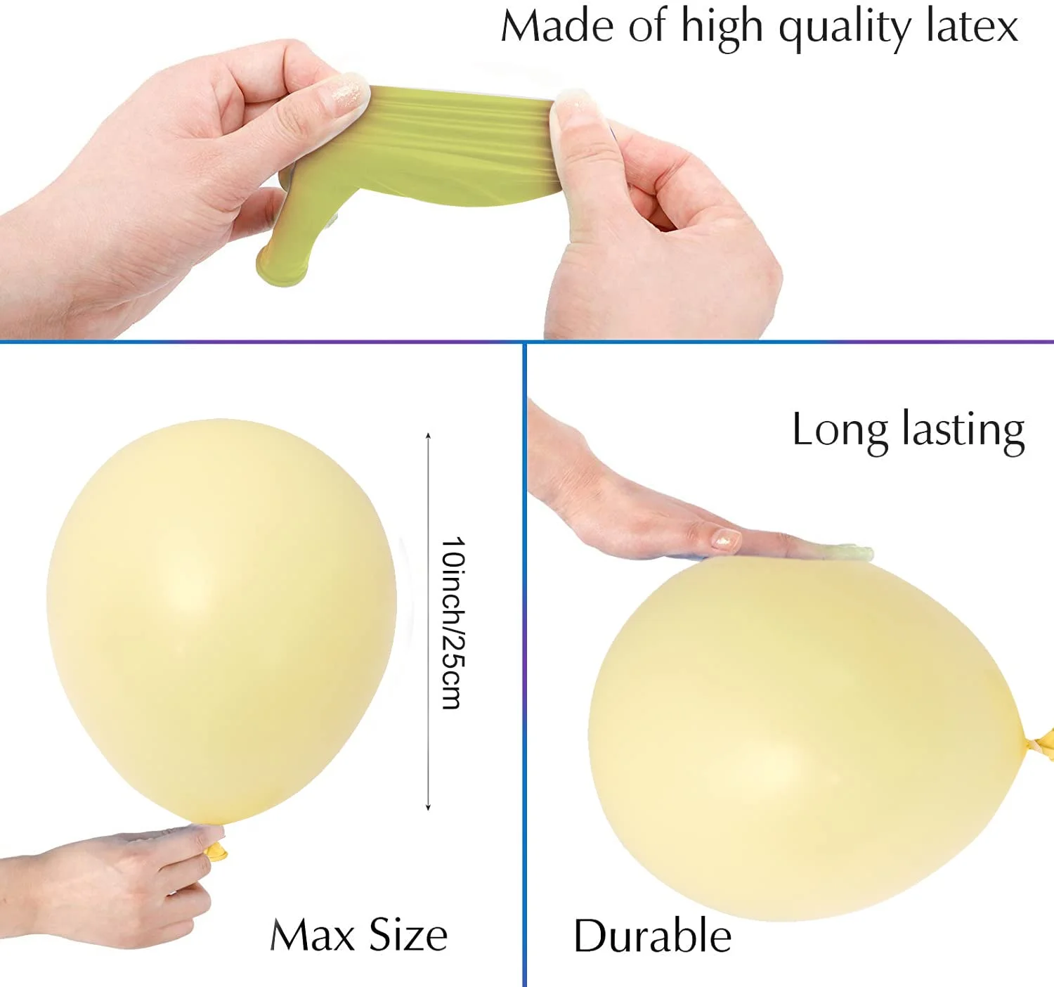 Yellow Pastel Balloons Pack of 50 - Image 3