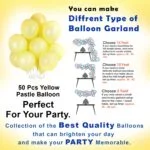 Yellow Pastel Balloons Pack of 50 - Image 5