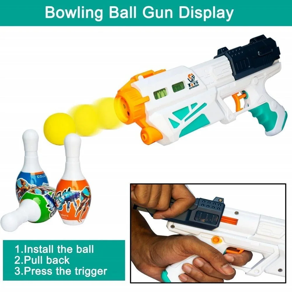 2 in 1 Bowling & Water Shooting Toy Gun - Image 5