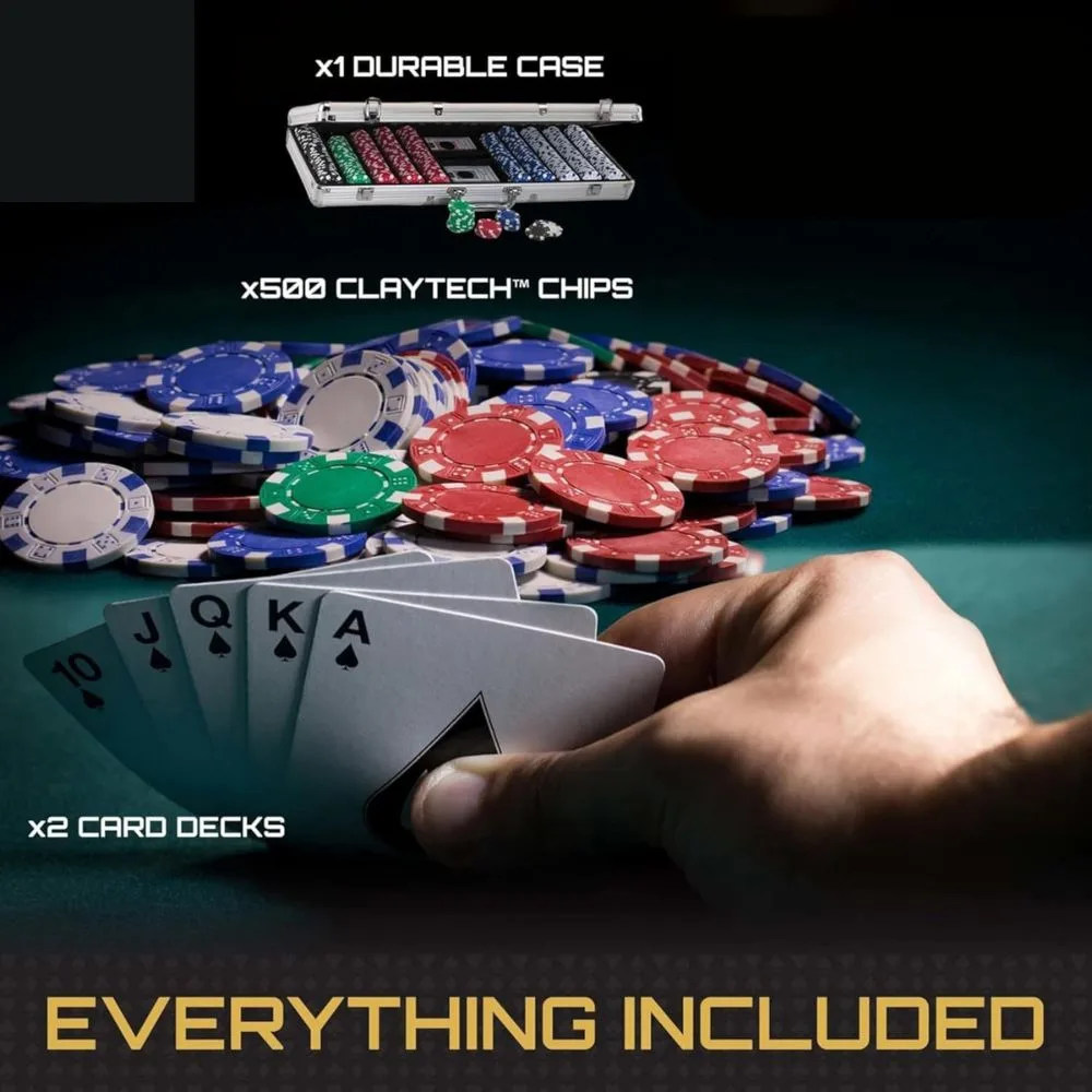 Premium Poker Chip Set 500 Pieces with Aluminum Case | Clay Chips Casino Set | Heavy Weight Poker Set - Image 8