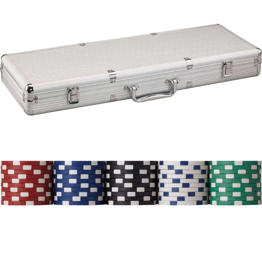 Premium Poker Chip Set 500 Pieces with Aluminum Case | Clay Chips Casino Set | Heavy Weight Poker Set - Image 7
