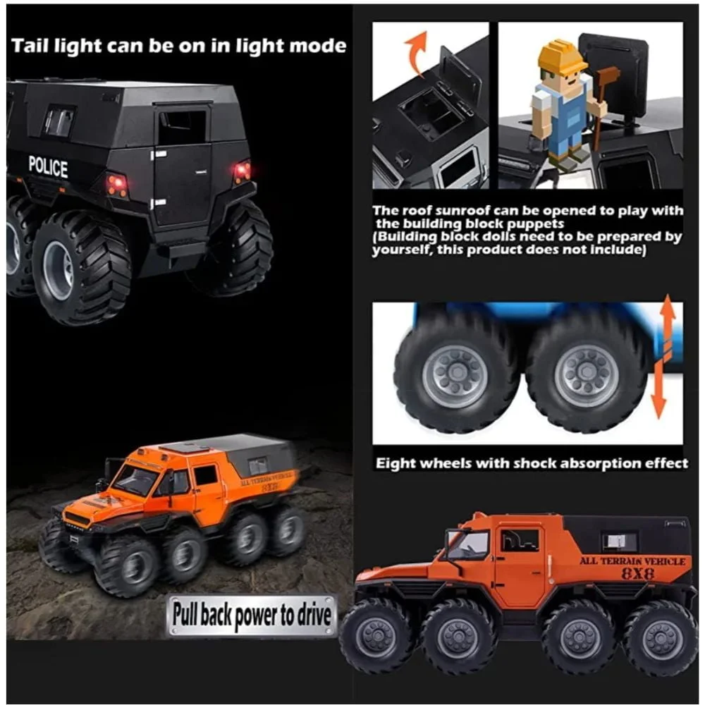 8 Tyre Alloy Armored Diecast Model Car - Image 3