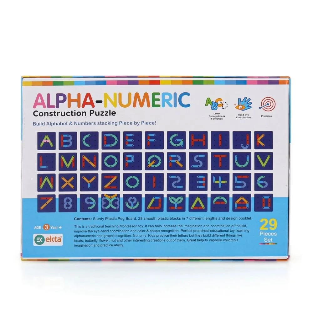 Alpha Numeric Construction Puzzle Educational Game - Image 2