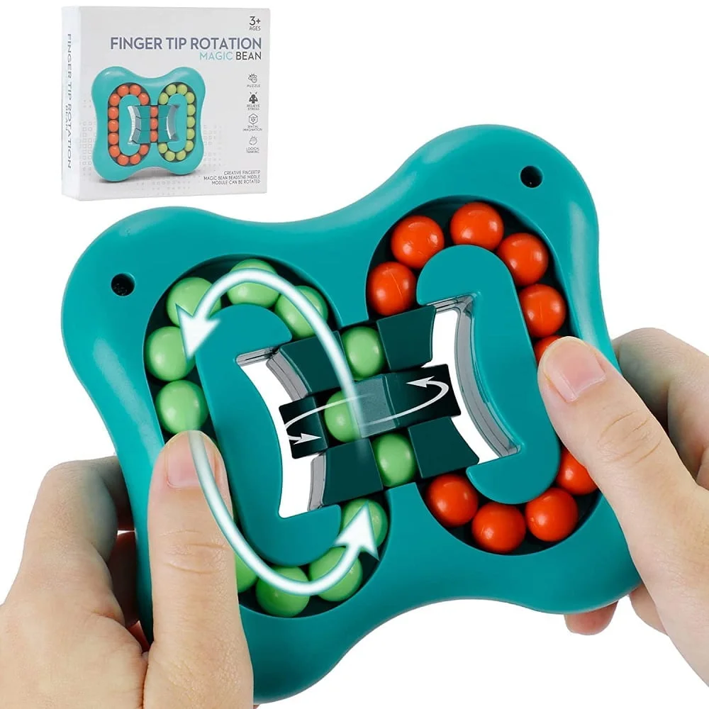 bead rotation fidget toy Rotating Magic Bean Cube: Puzzle, Fidget Toy, Stress Relief