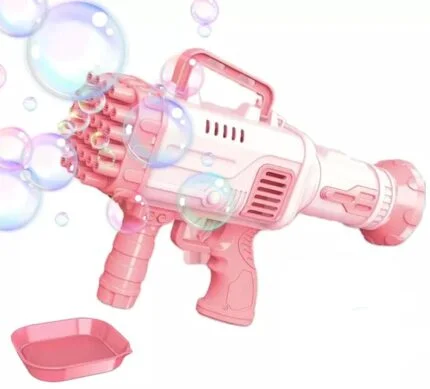 Friction Powered Bubble Gun Toy Light-Up Shoots Bubbles Fun Outdoor  Activity