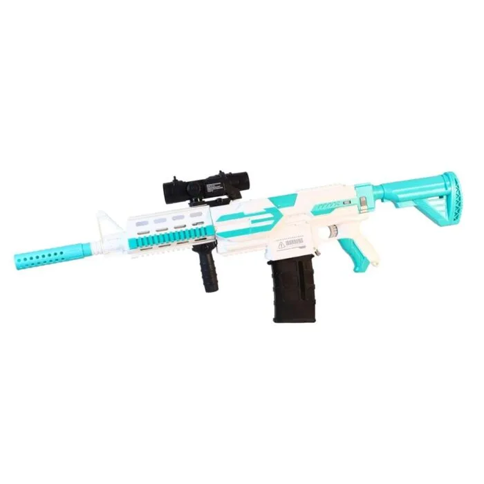 Shopbefikar Motorized AK47 Foam Dart Blaster Toy Gun with Scope – 20 Darts