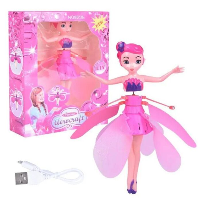 flying doll toy with hand induction control