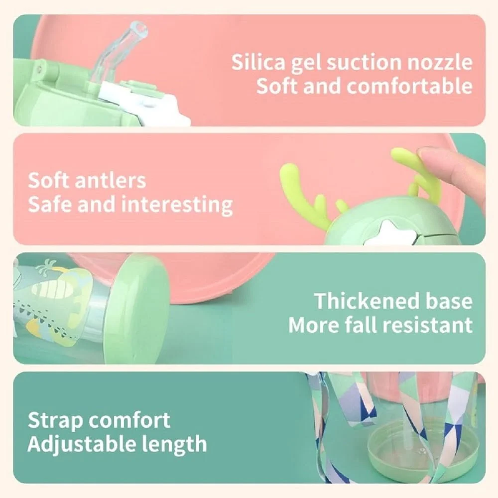 BPA Free Cartoon Designed Sipper Water Bottle - Image 3