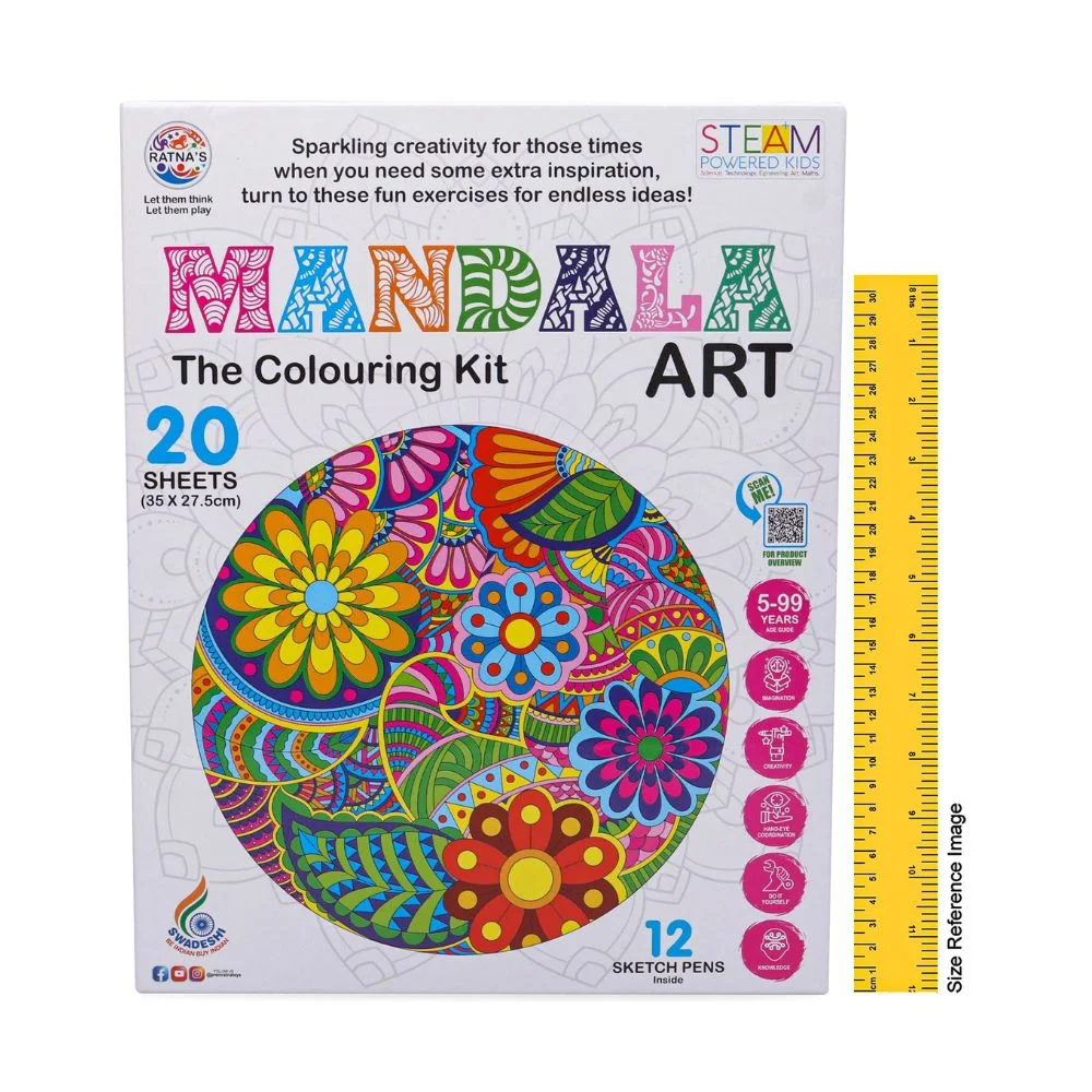 Mandala Art Colouring Kit (20 sheets) - Image 4