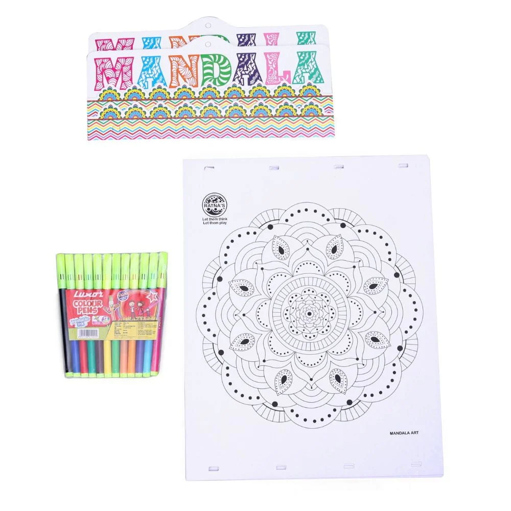 Mandala Art Colouring Kit (20 sheets) - Image 5