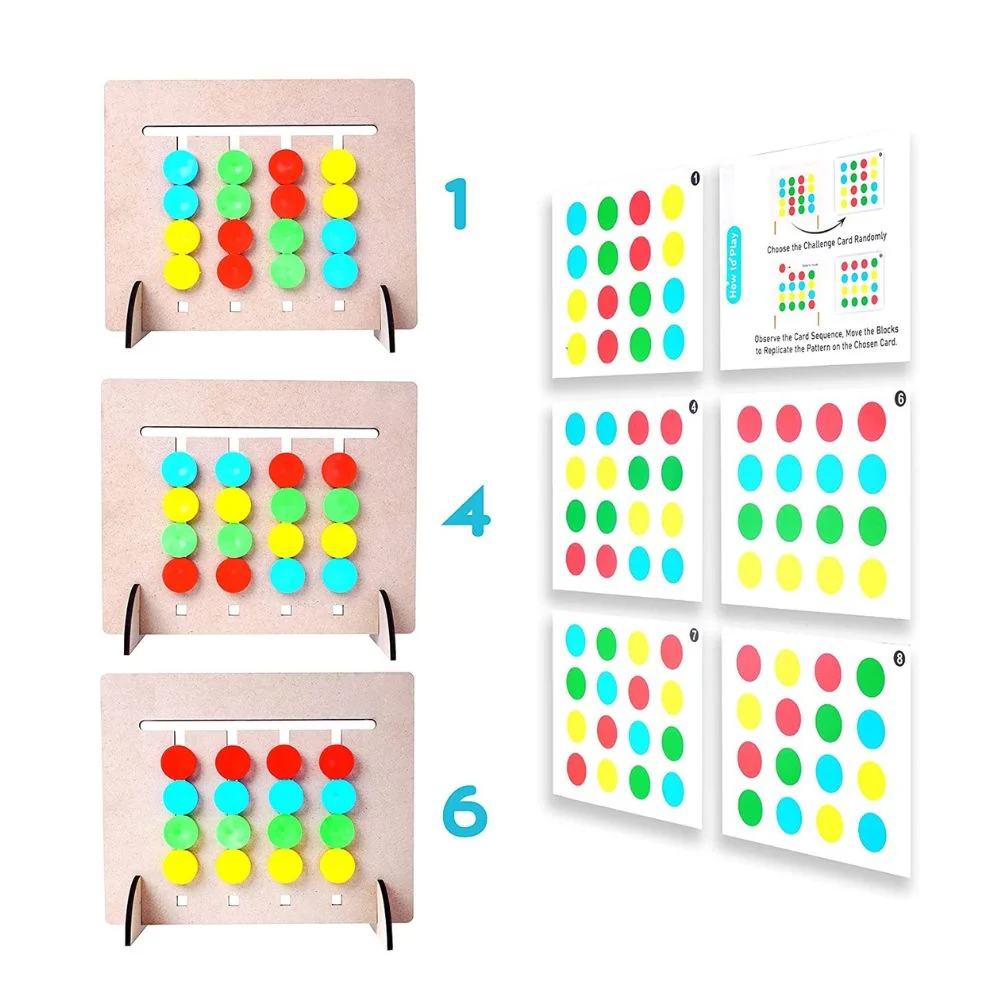 Wooden Montessori Slide Puzzle toy - Image 4