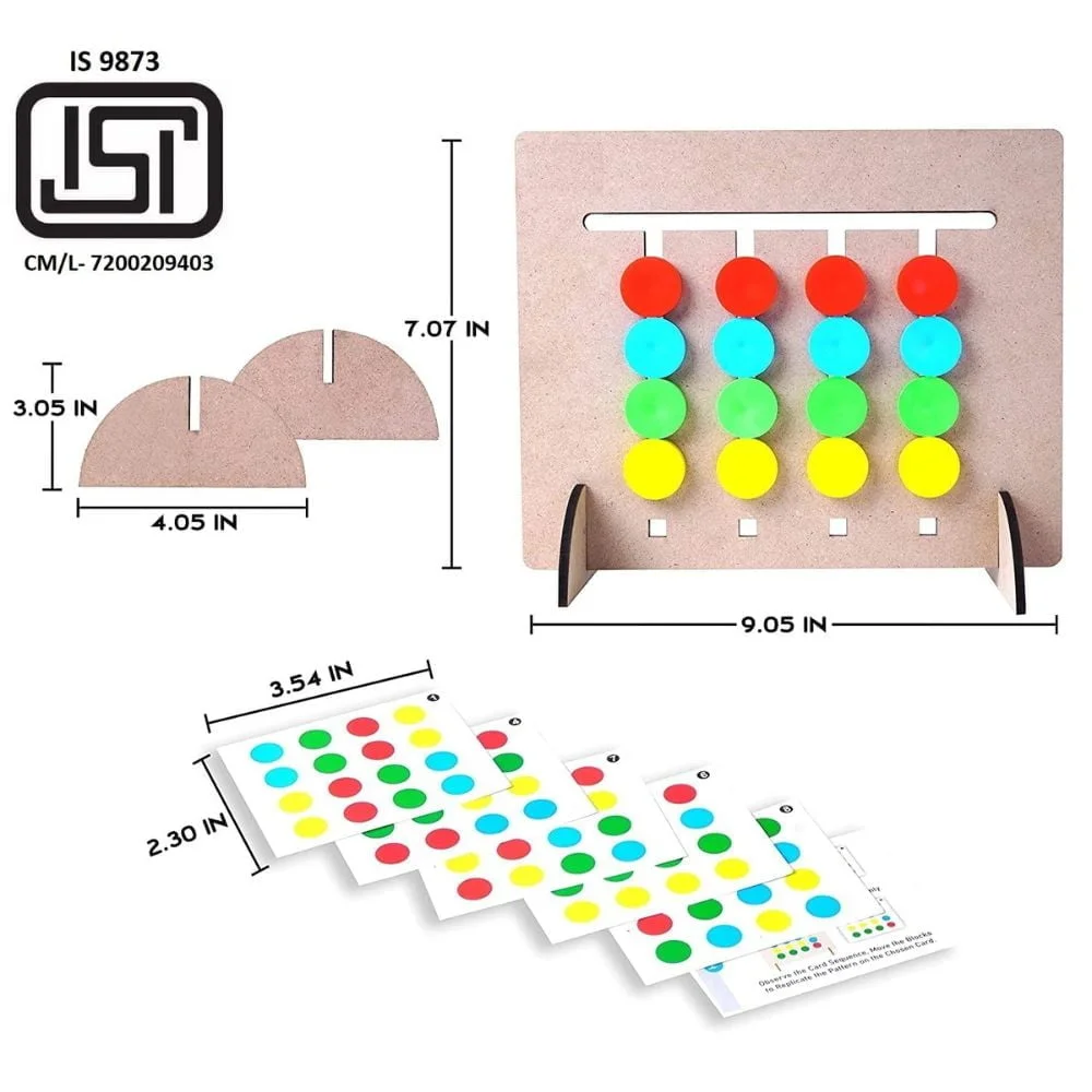 Wooden Montessori Slide Puzzle toy - Image 5