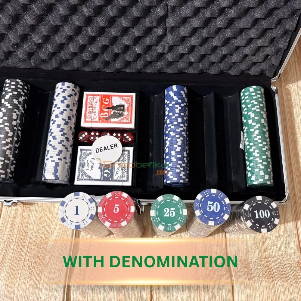 Premium Poker Chip Set 500 Pieces with Aluminum Case | Clay Chips Casino Set | Heavy Weight Poker Set - Image 4