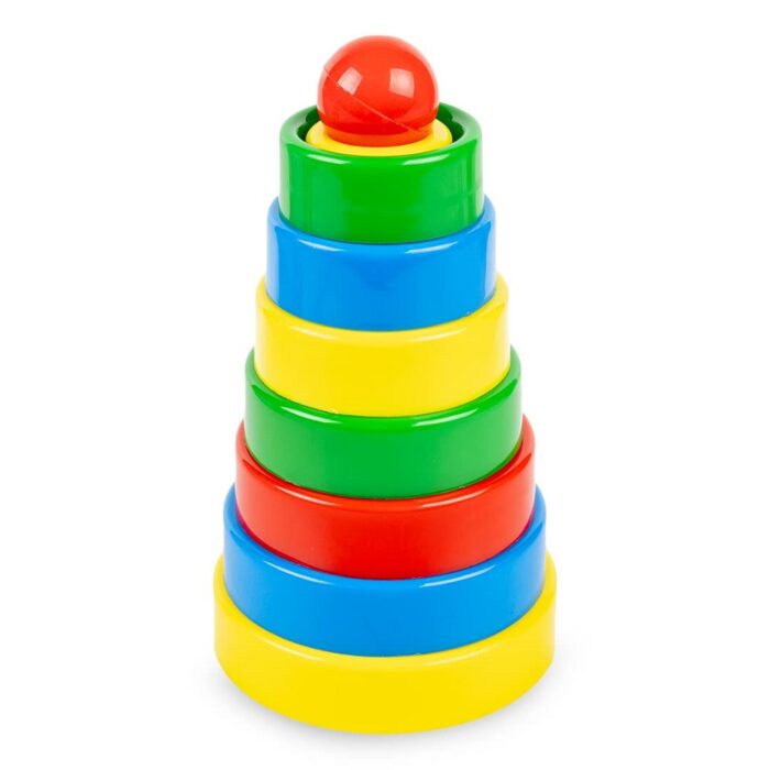 pyramid stacking shape toy for infants buy at shopbefikar