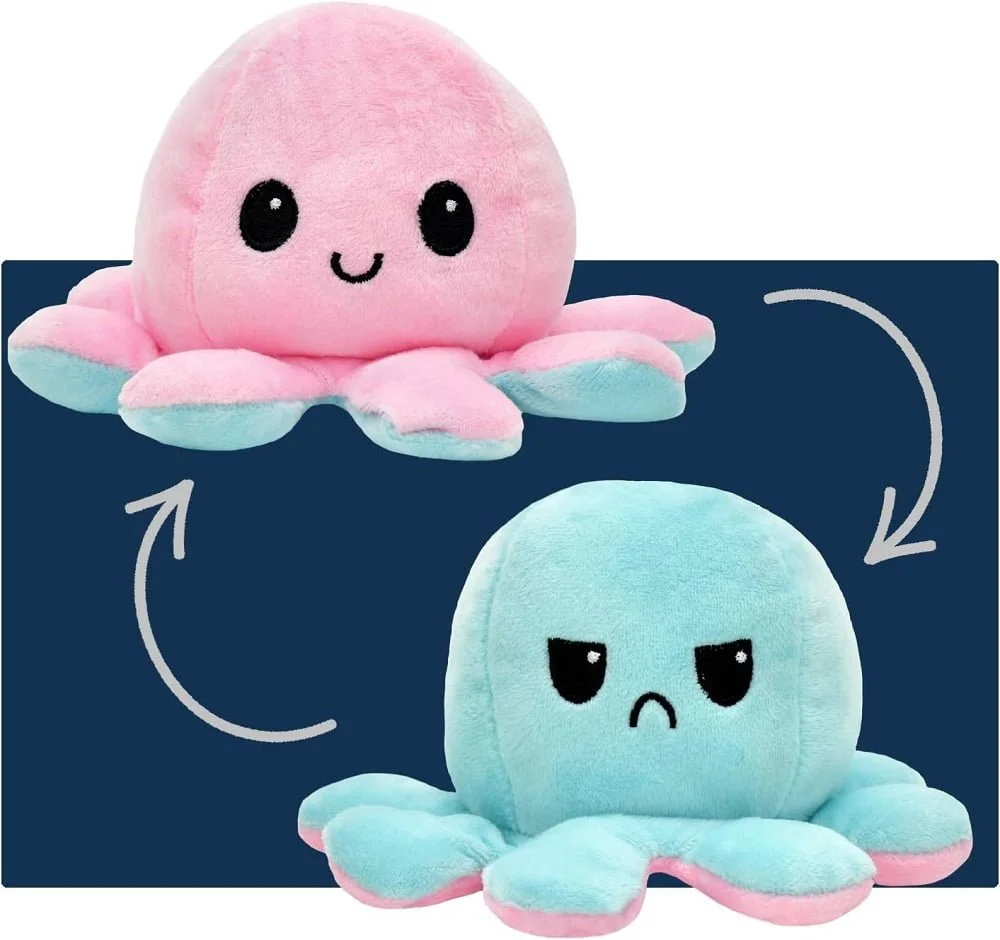 reversable octopus plush toy 1 Reversible Octopus Plush Toy (color may vary) - Image 7