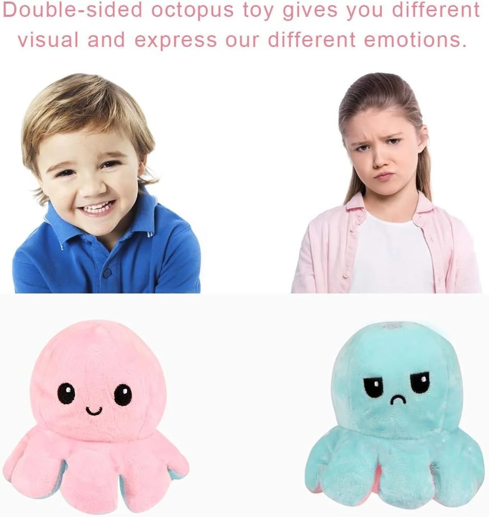 reversable octopus plush toy 4 Reversible Octopus Plush Toy (color may vary) - Image 4