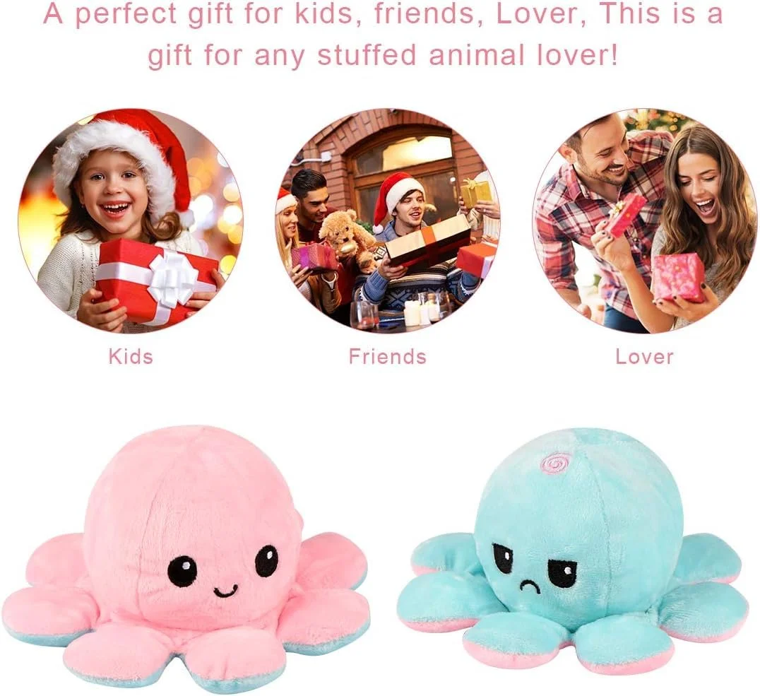 reversable octopus plush toy 5 Reversible Octopus Plush Toy (color may vary) - Image 5