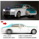 1:24 Diecast Rolls Royce Phantom Toy Car - Sound, Light, & Pull-Back Action - Image 3