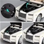 1:24 Diecast Rolls Royce Phantom Toy Car - Sound, Light, & Pull-Back Action - Image 5