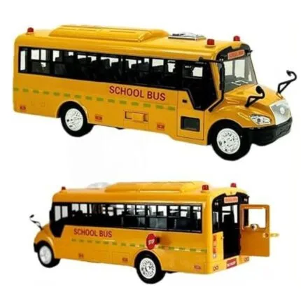Yellow School Bus Toy with Lights & Music | Pull Back Bus for Kids – Shopbefikar