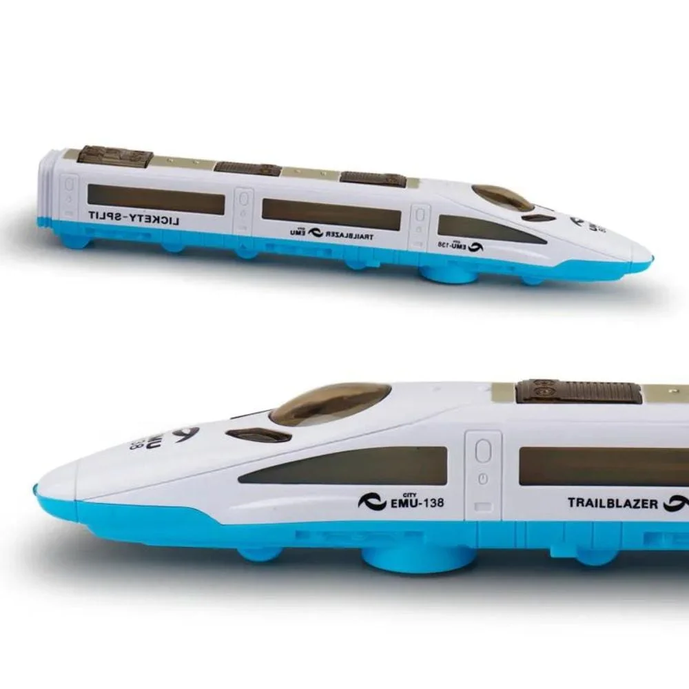 speed bullet train (1) Vande Bharat Express Train Toy – Battery Operated with Music, Lights & Bump & Go Action (41cm, Multicolor) - Image 2