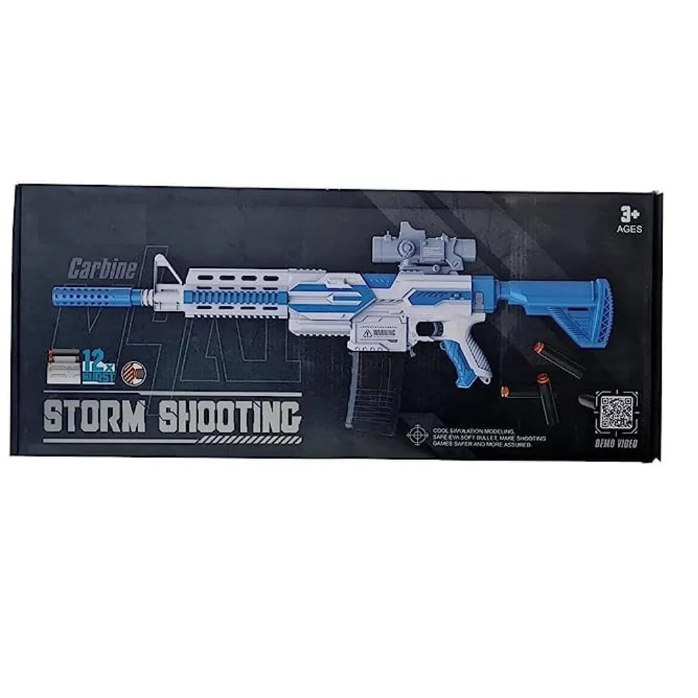 Motorized AK47 Foam Dart Blaster Toy Gun with Scope and 20 Darts (Age 6+) - Image 8