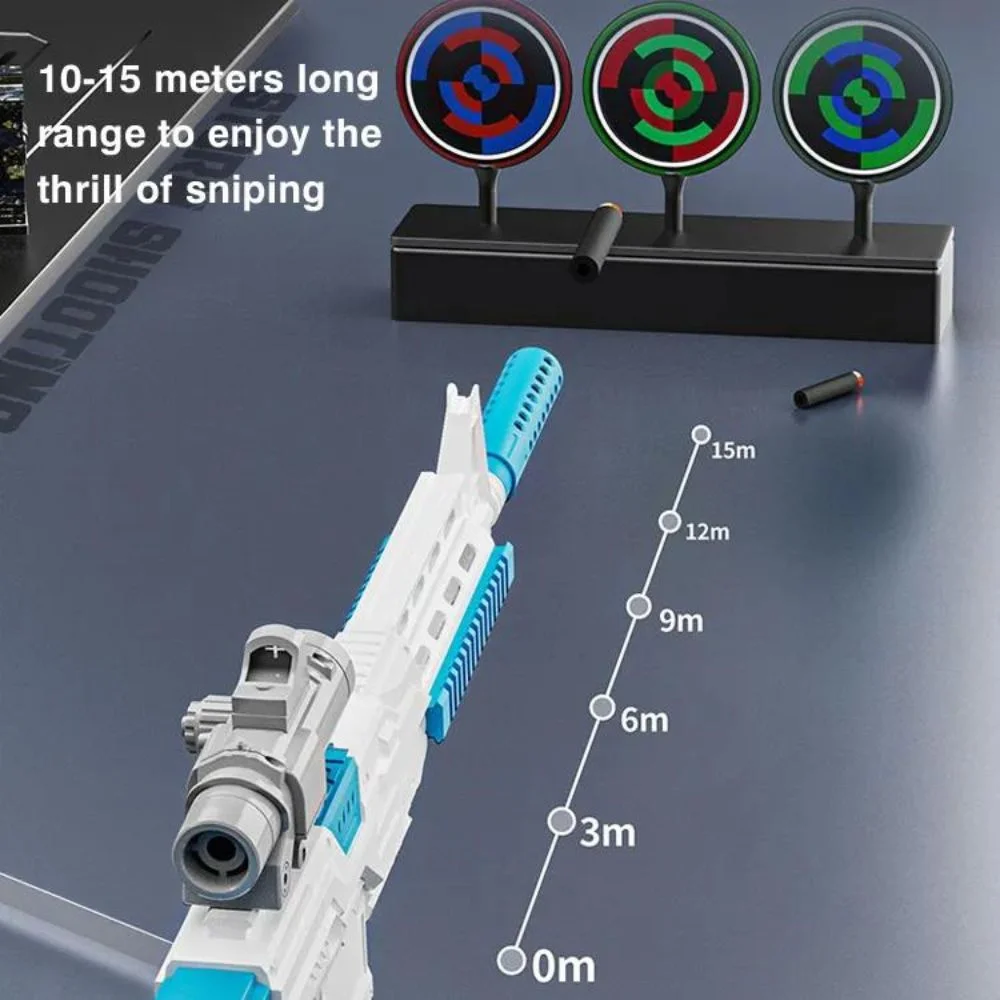 Motorized AK47 Foam Dart Blaster Toy Gun with Scope and 20 Darts (Age 6+) - Image 7