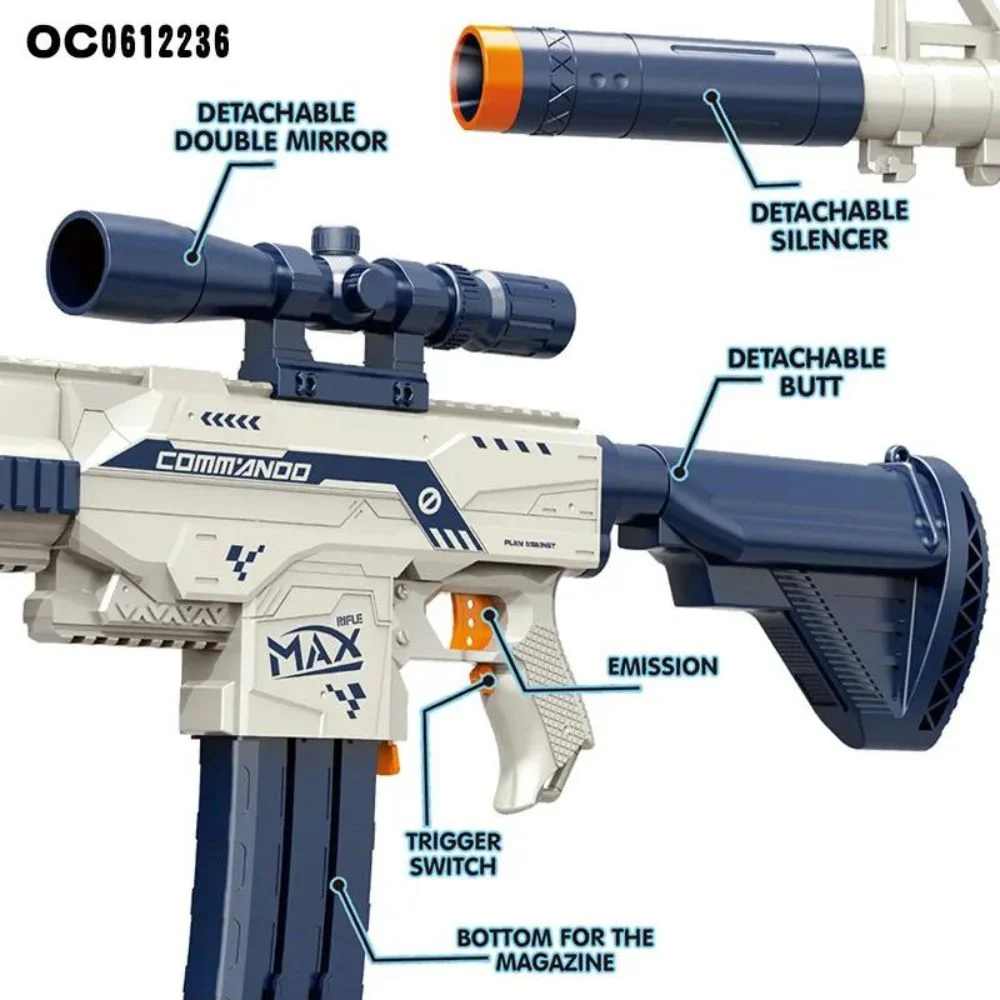 Motorized AK47 Foam Dart Blaster Toy Gun with Scope and 20 Darts (Age 6+) - Image 4