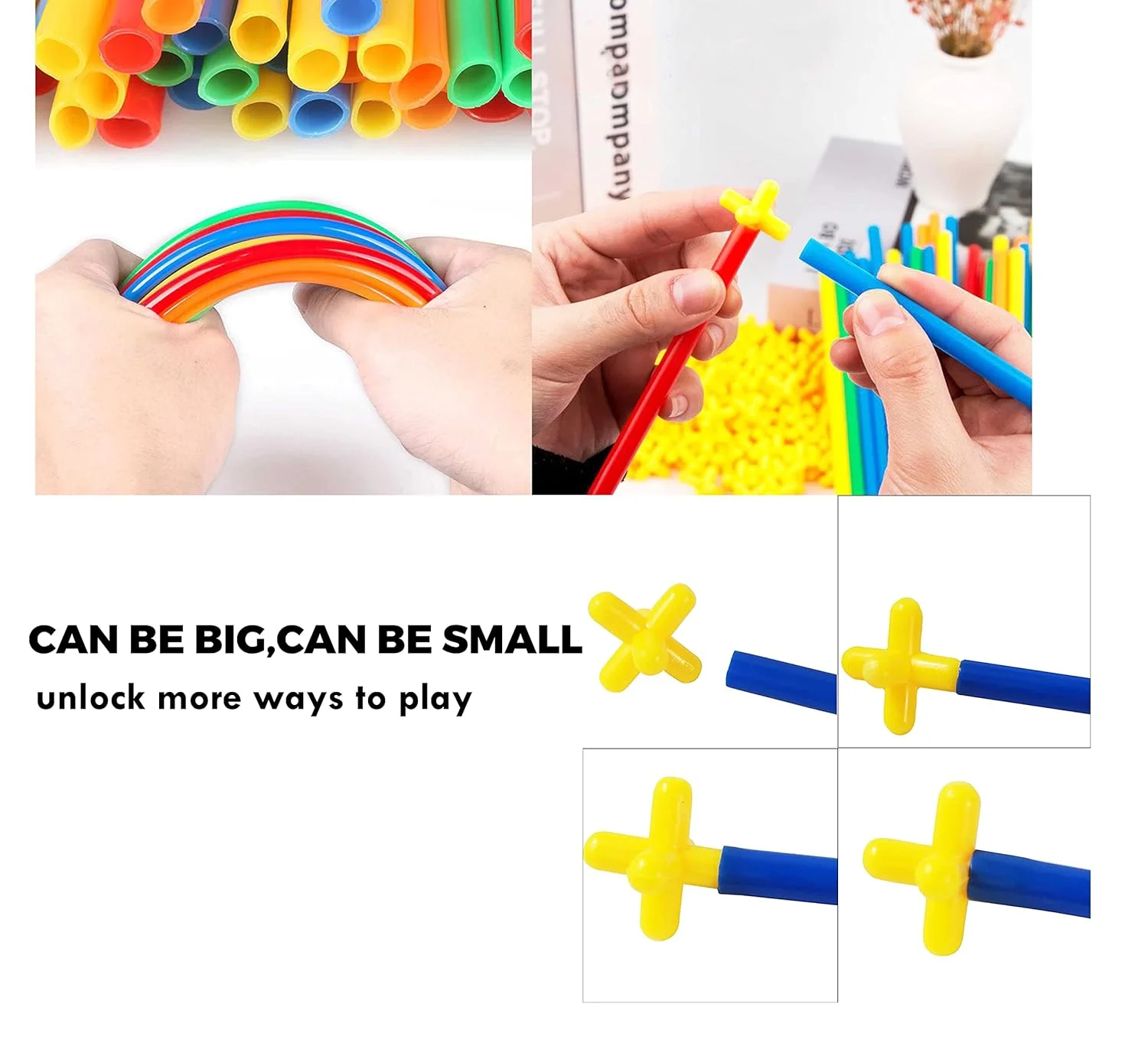 48 Pieces Straw Building Blocks - Image 2