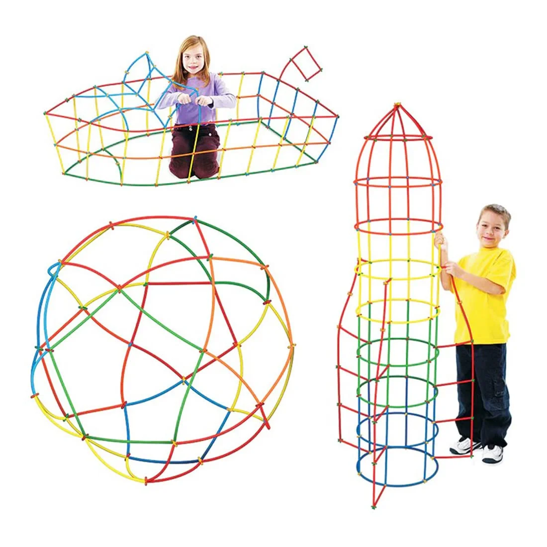 48 Pieces Straw Building Blocks - Image 3