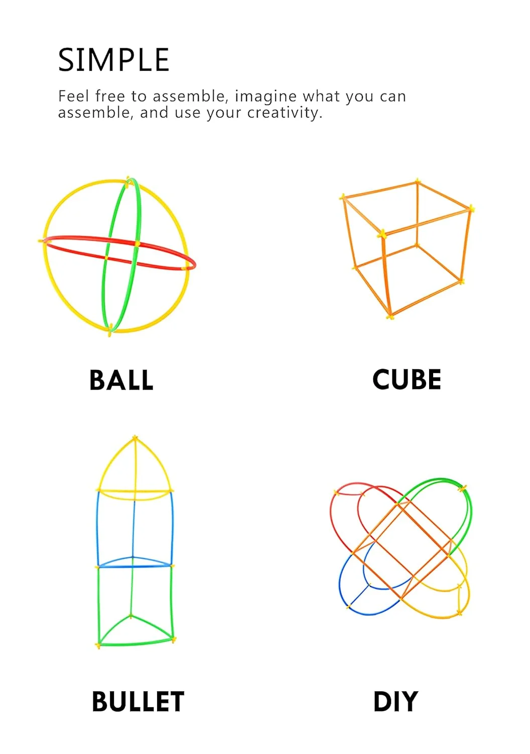 48 Pieces Straw Building Blocks - Image 4